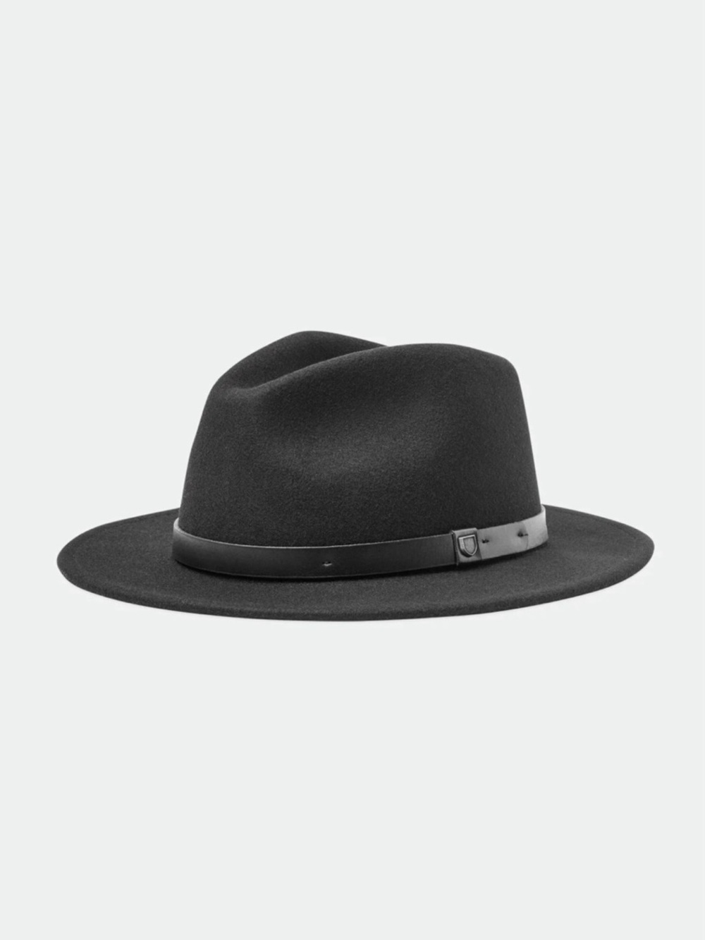 Brixton Messer Fedora Hat Black/Black – Size XL 62cm — Unisex